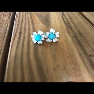 💥LAST DAY 12/11💥 Silver & Blue Clip-on Earrings